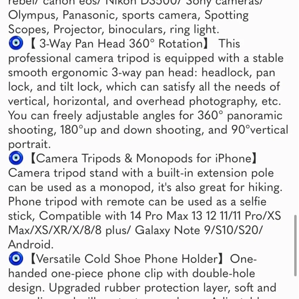 Camera Tripod, 72